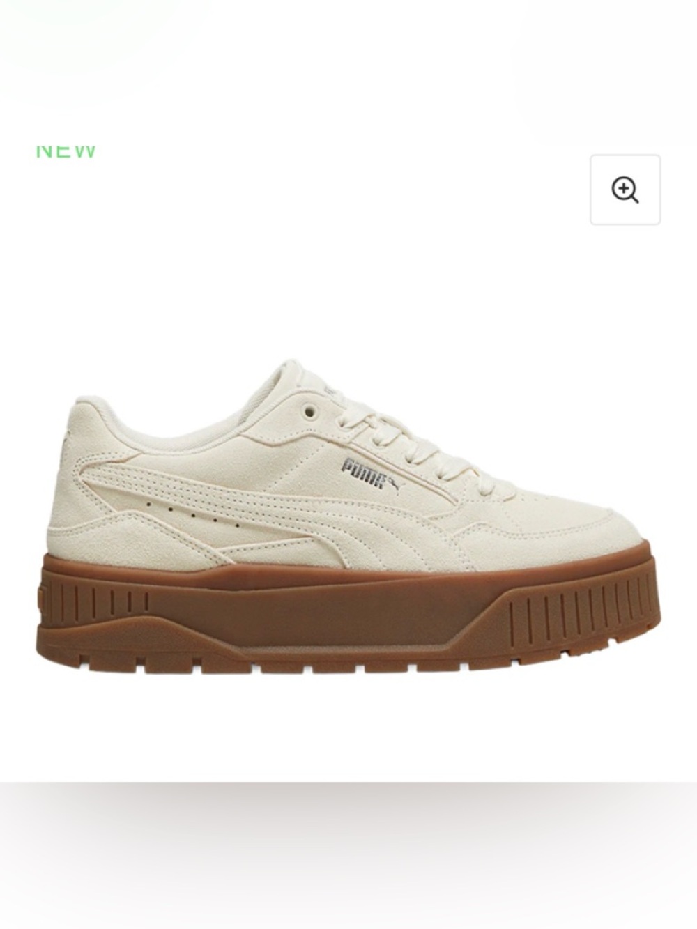 Puma Karmen 11 Suede Idol  Platform Sneakers Size 9.5 Cream